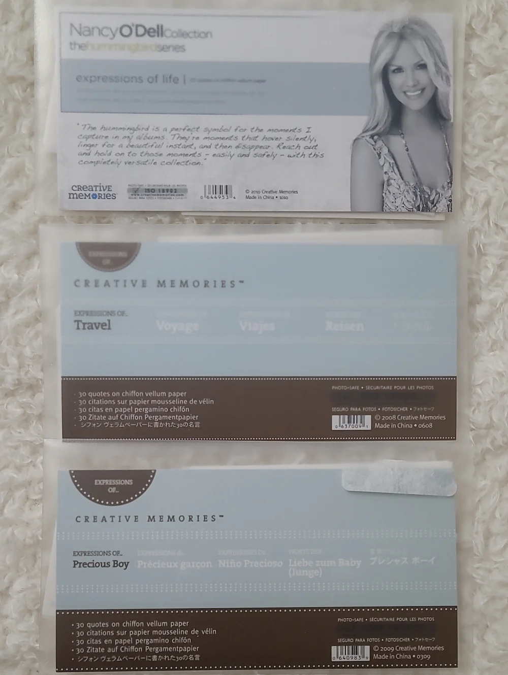 NEW Creative Memories 90 Quotes Expressions Nancy Odell Life Travel Precious Boy